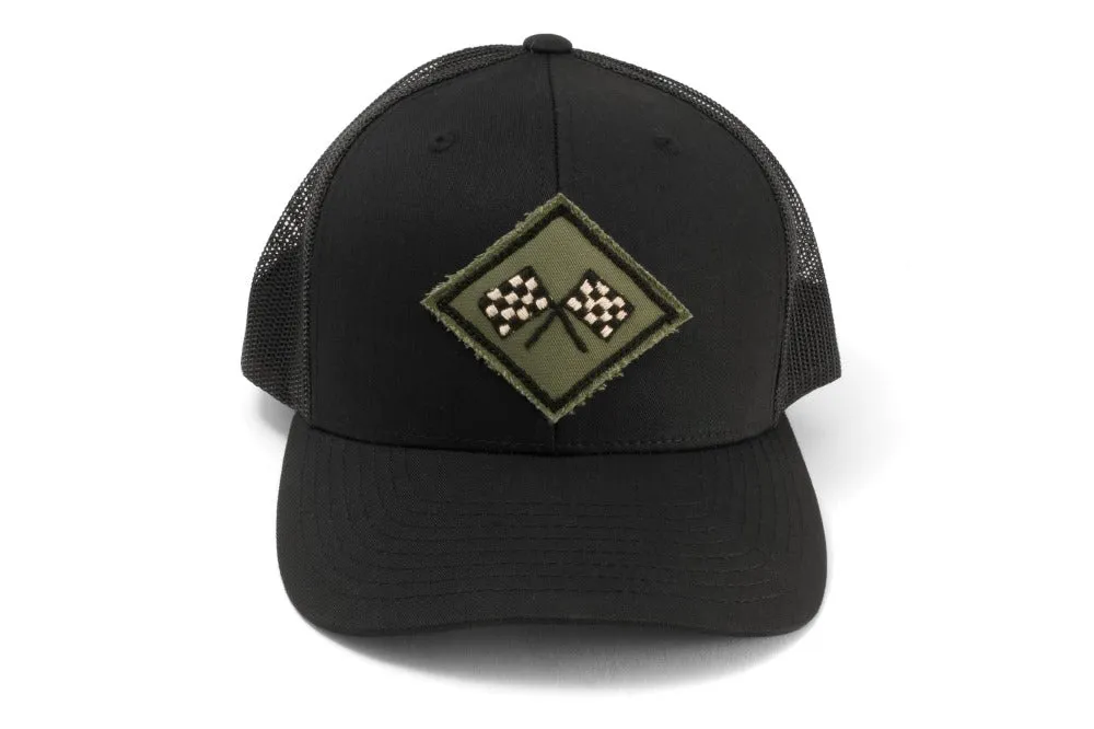 #205 - Basecap Trucker Cap Checkered Flags