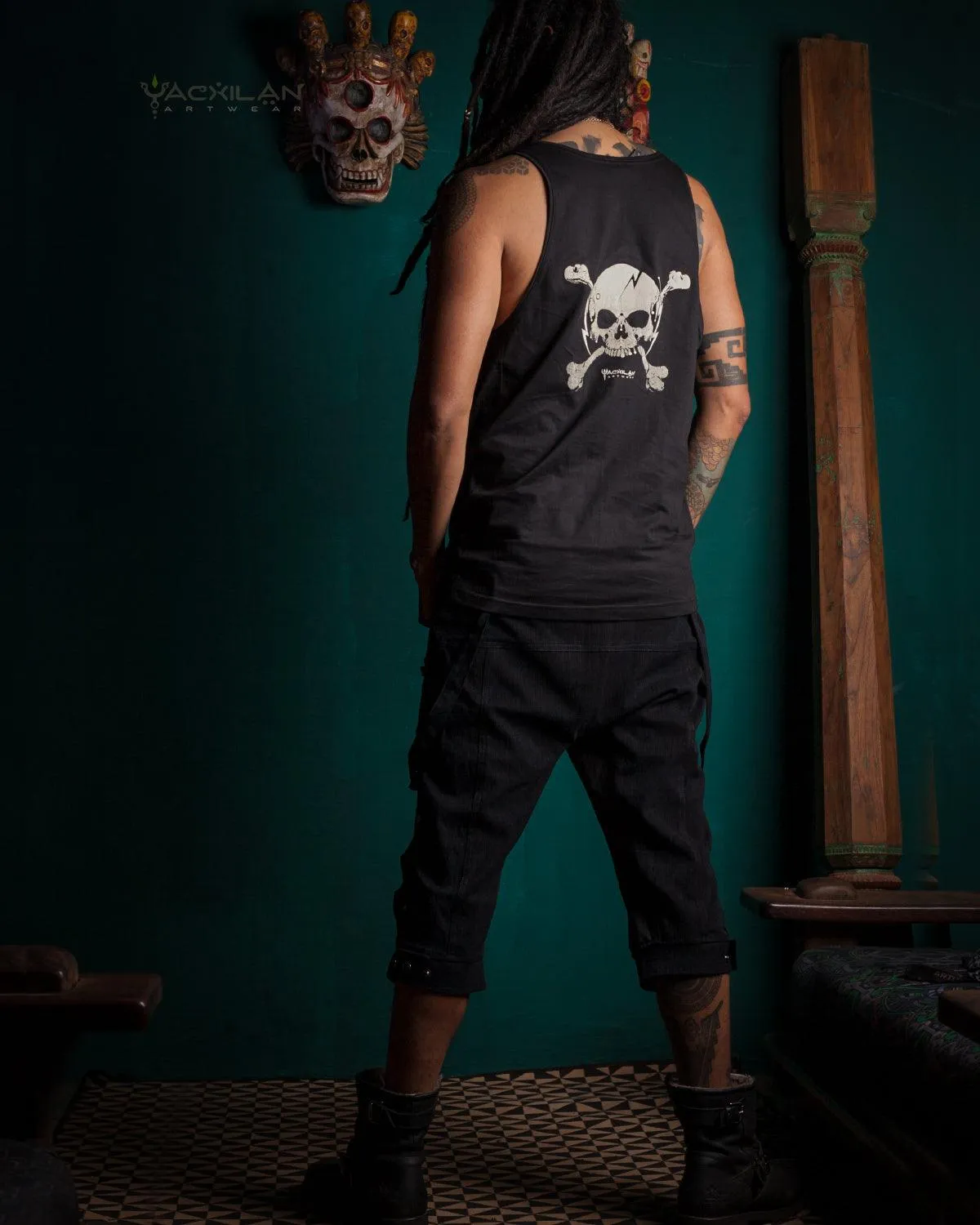 A-Tank Men / Cotton Printed - PIRATE