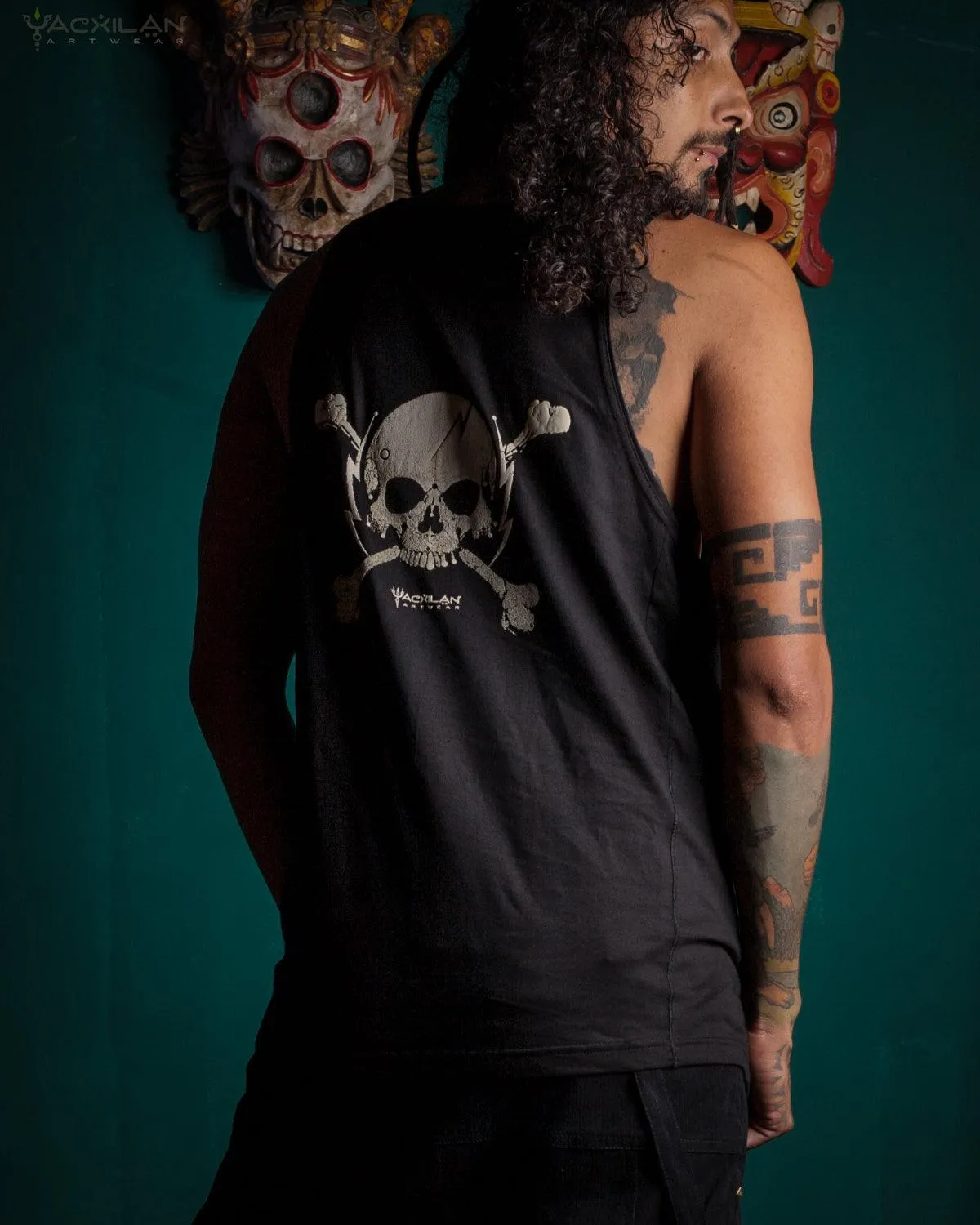 A-Tank Men / Cotton Printed - PIRATE