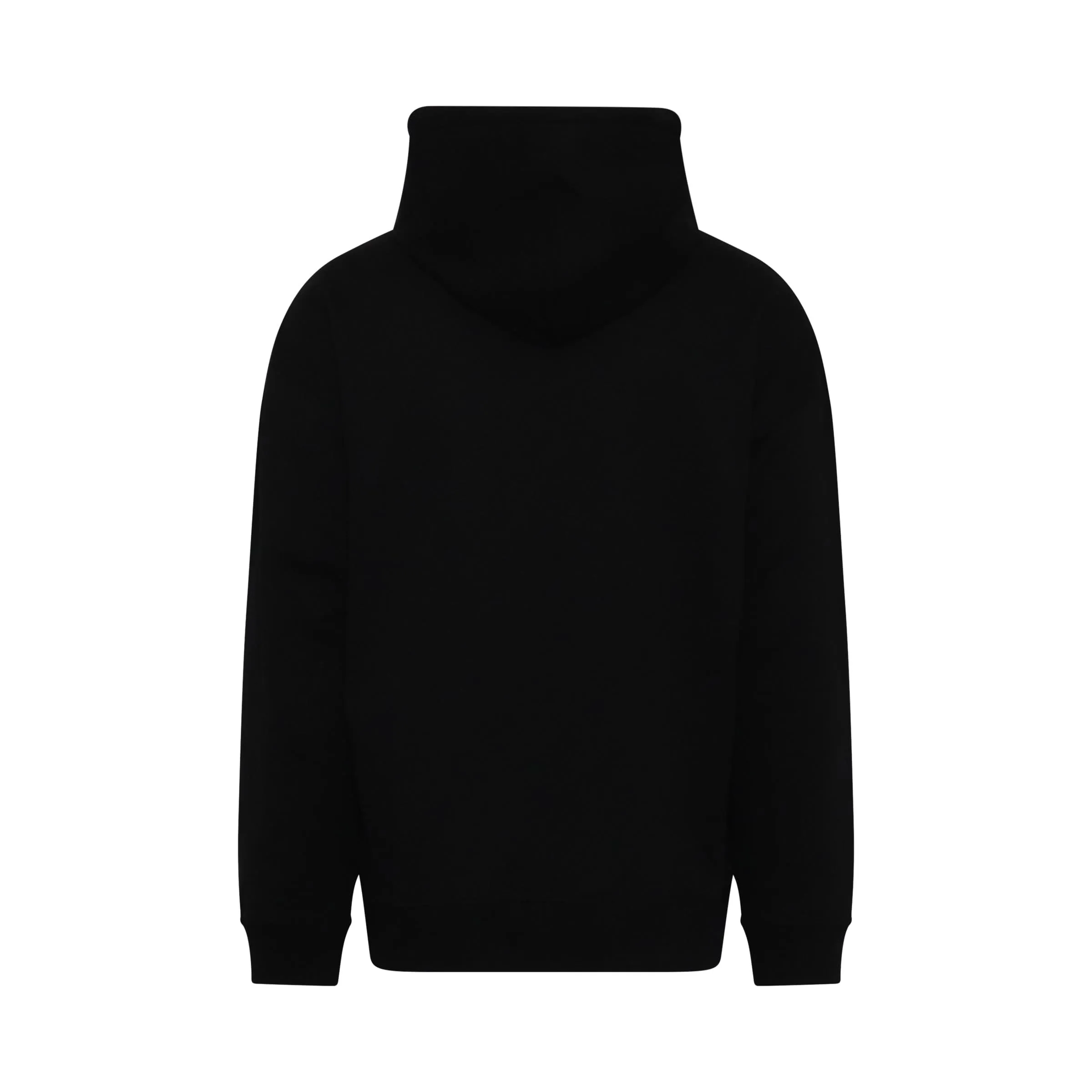 Anagram Leather Patch Hoodie in Black