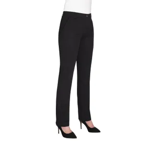 BA083-10 Brook Taverner Womens Houston Slim Leg Chinos Black Size 10