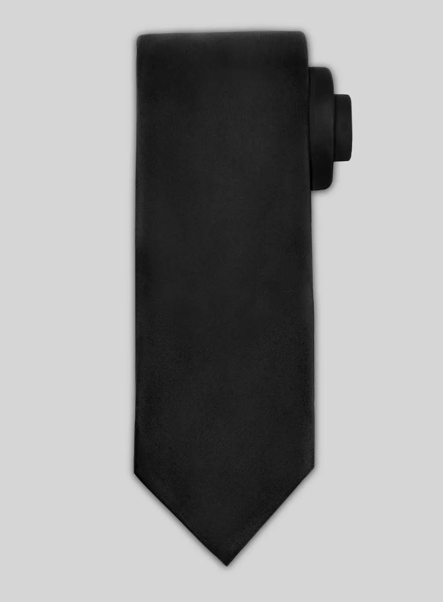 Black Satin Tie