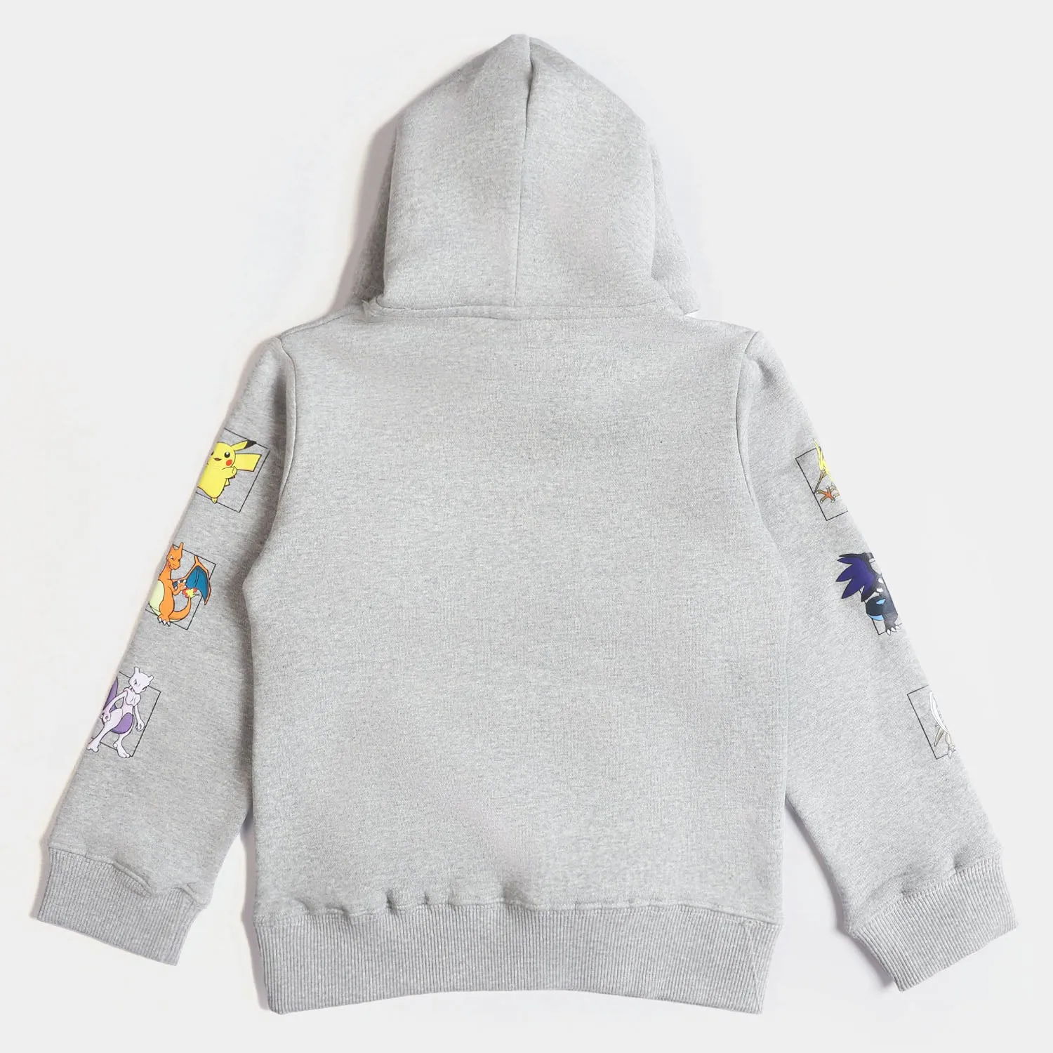 Boys Knitted Fleece Hoodie - Grey