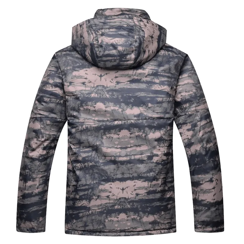 Camouflage Waterproof Men's Snowboard Jacket with Hood - SF0899