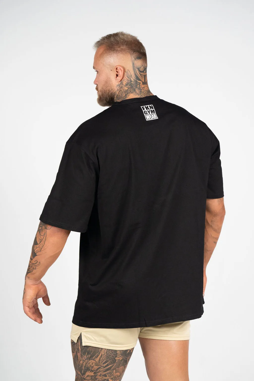 Classic | Men's Oversized Pump Cover Gym T-Shirt | Black