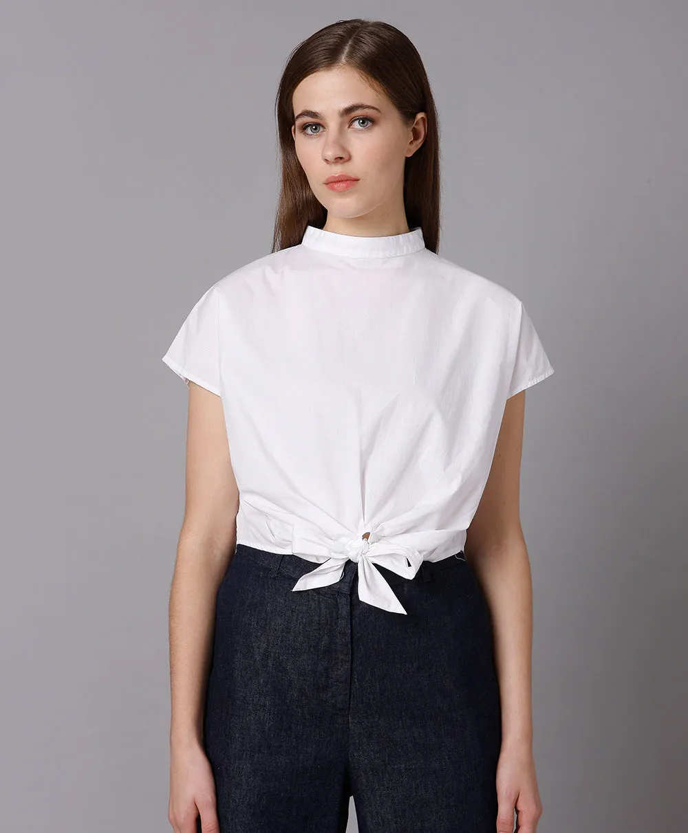 Cotton Tie Knot Crop Top