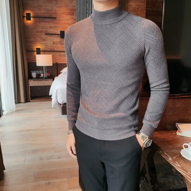 Fashion Knitted Wool Casual Turtleneck