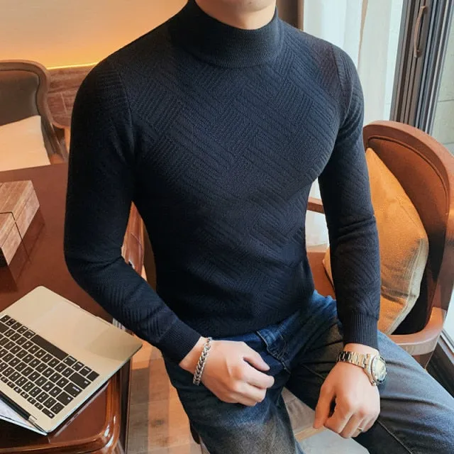 Fashion Knitted Wool Casual Turtleneck