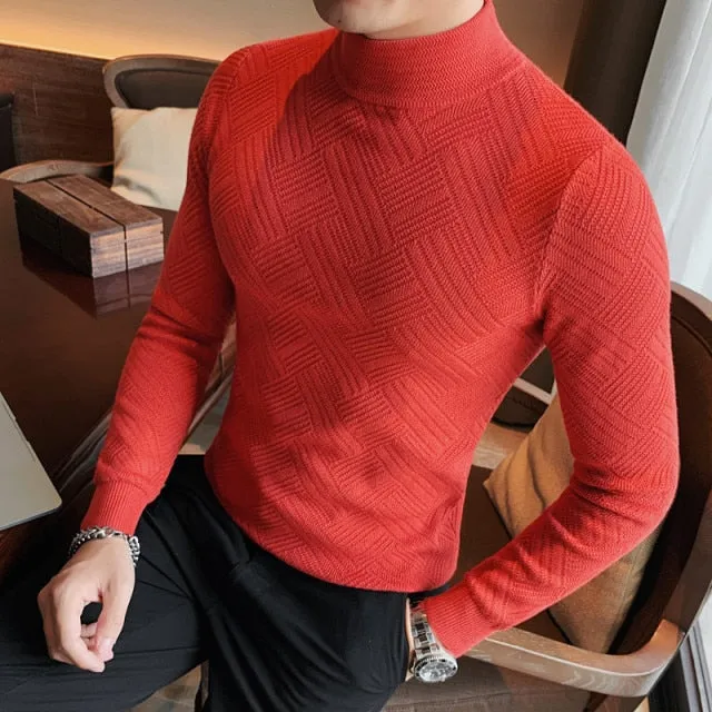 Fashion Knitted Wool Casual Turtleneck