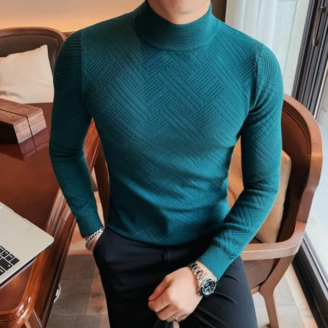 Fashion Knitted Wool Casual Turtleneck