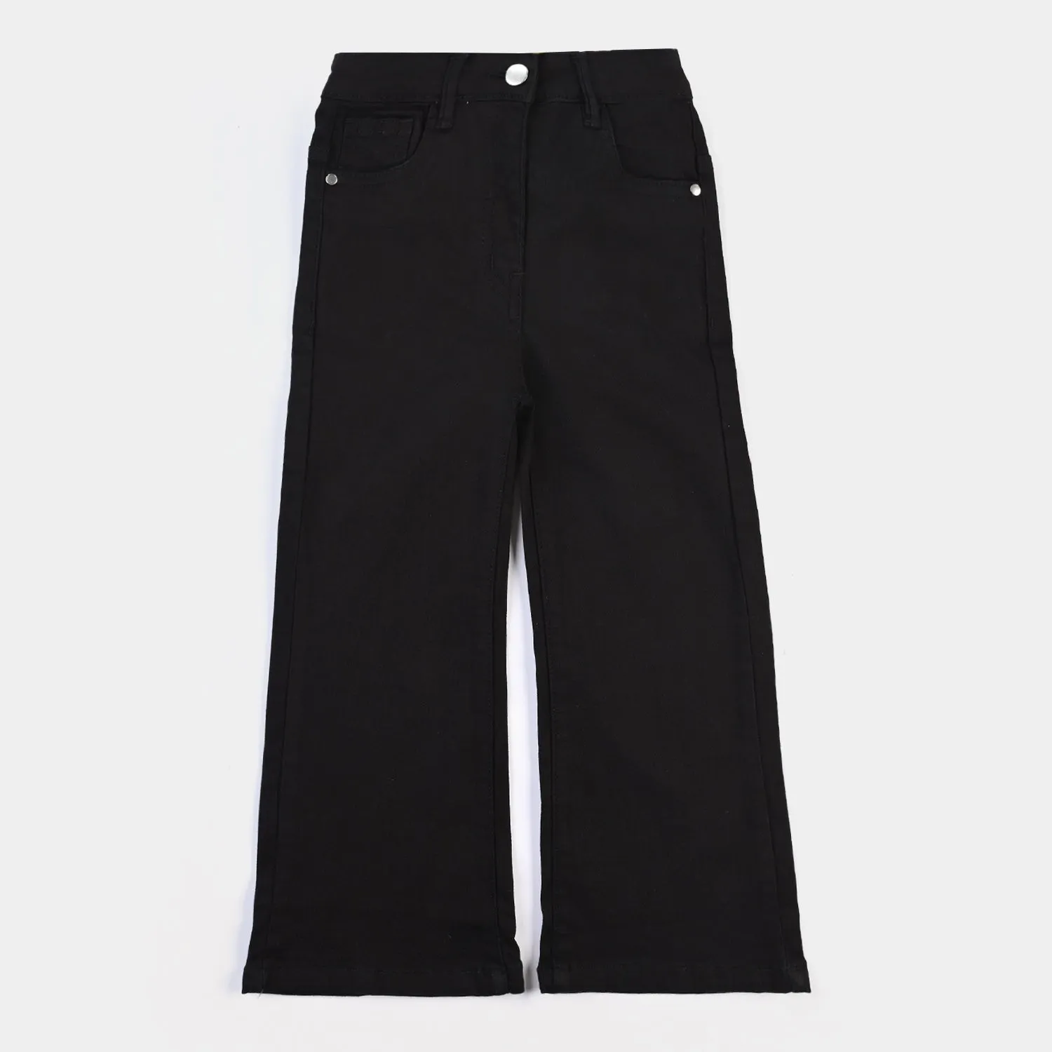 Girls Denim Stretch Pant Tape-BLACK