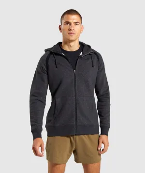 Gymshark Compound Zip Hoodie - Black Marl