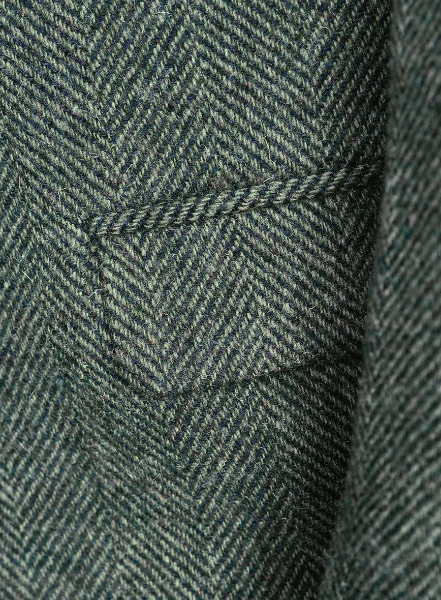 Harris Tweed Wide Herringbone Green Suit