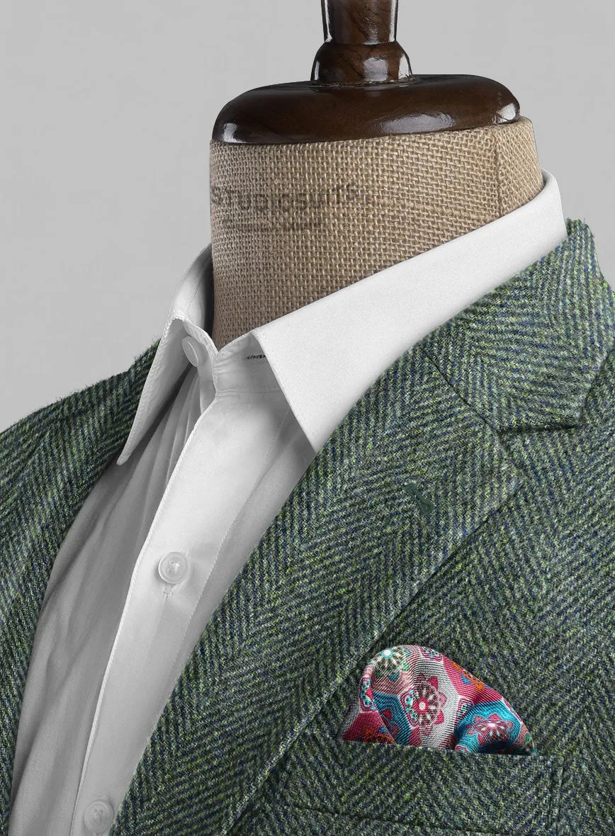 Harris Tweed Wide Herringbone Green Suit