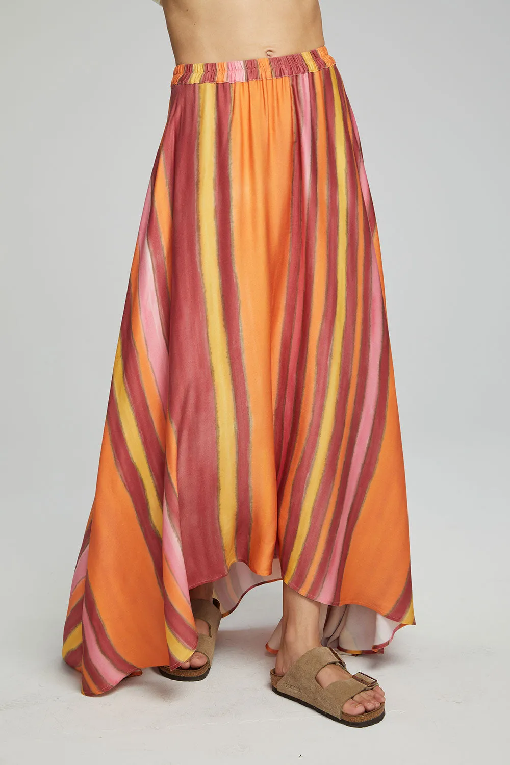 Hazel Maxi Skirt - Sunset Stripe