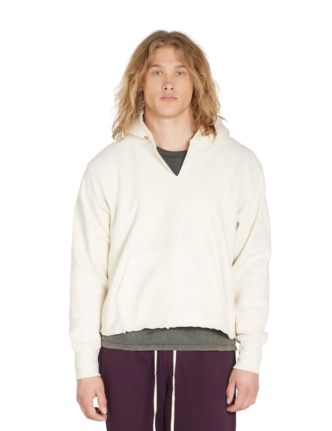 Heavyweight Raw Cropped Hoodie