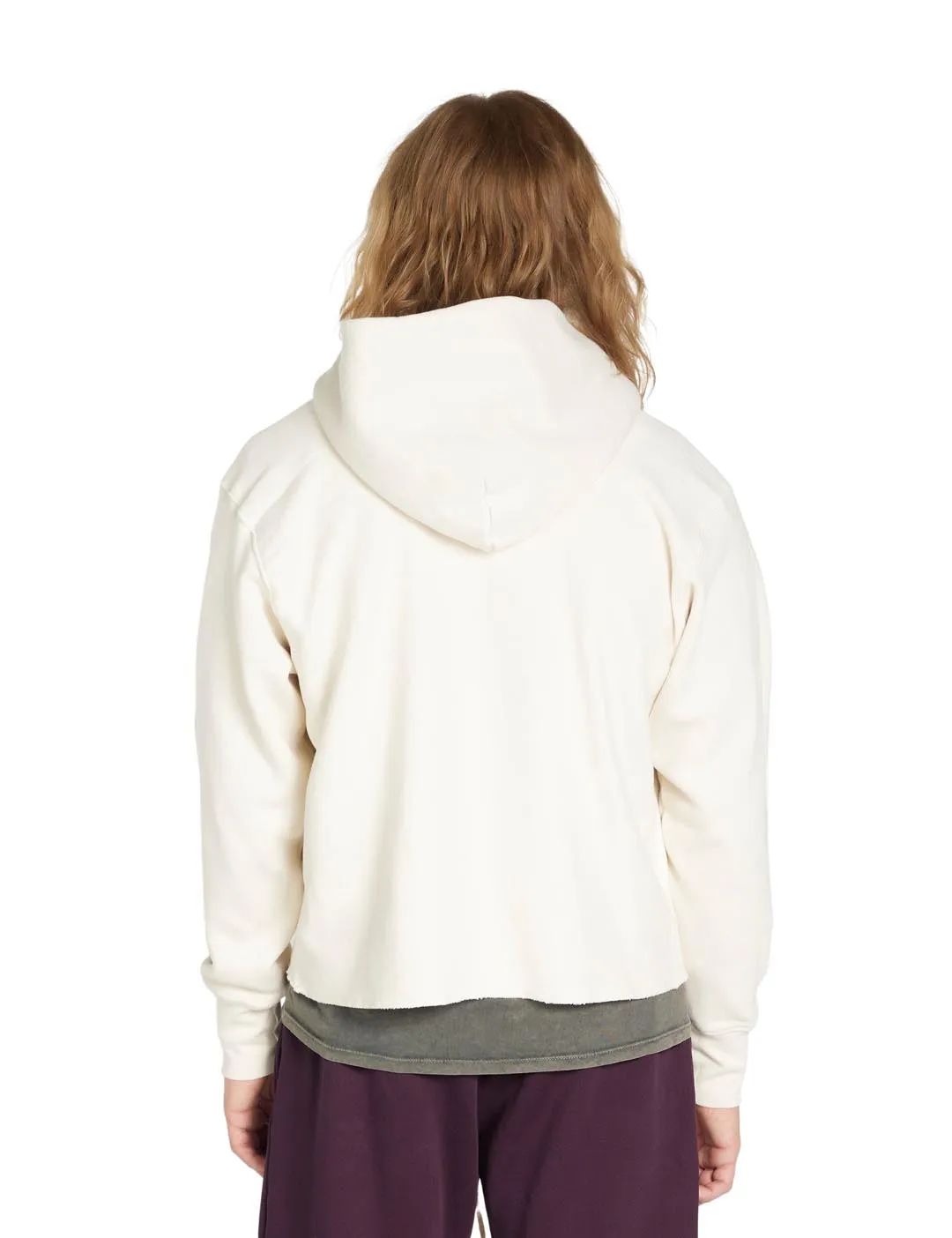 Heavyweight Raw Cropped Hoodie