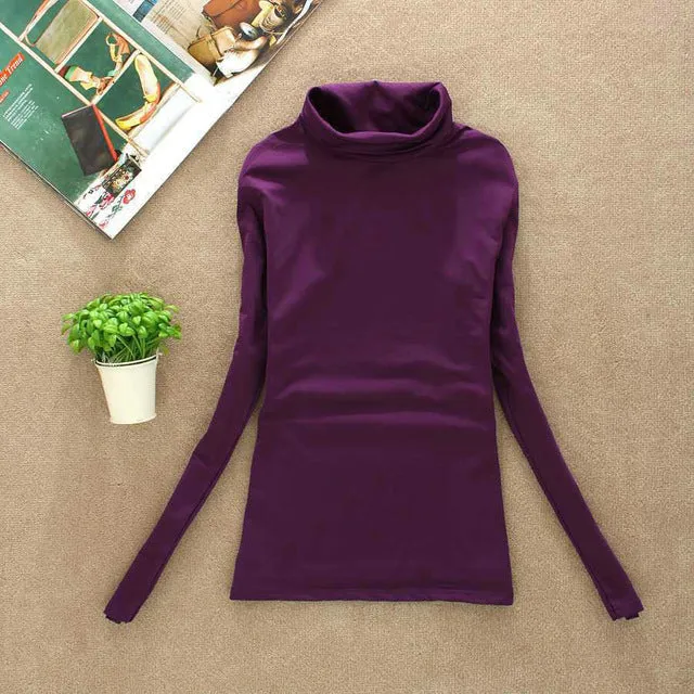 High Quality Autumn Winter Sweater Women Wool Turtleneck Pullovers