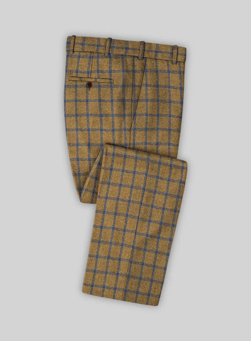 Highlander Heavy Mustard Check Tweed Suit