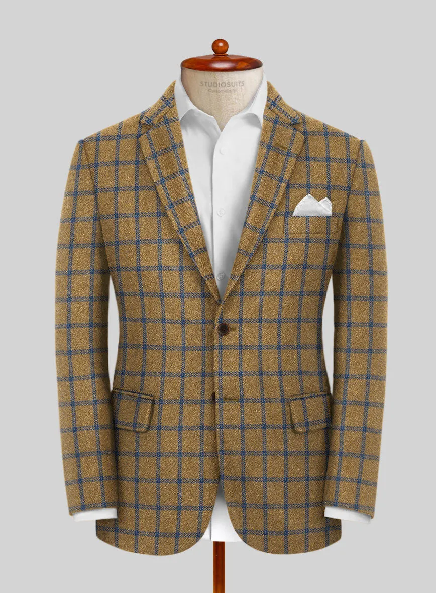 Highlander Heavy Mustard Check Tweed Suit