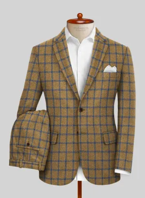 Highlander Heavy Mustard Check Tweed Suit