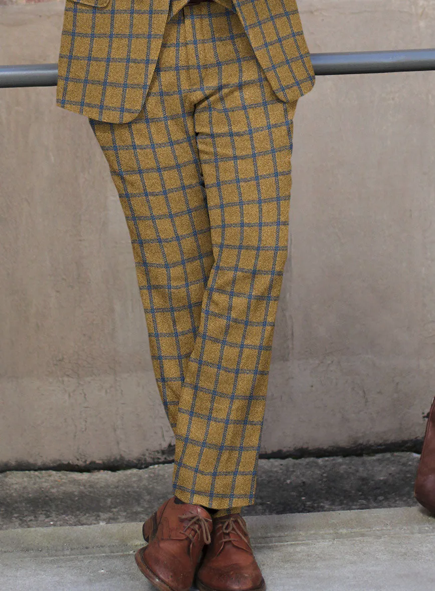 Highlander Heavy Mustard Check Tweed Suit