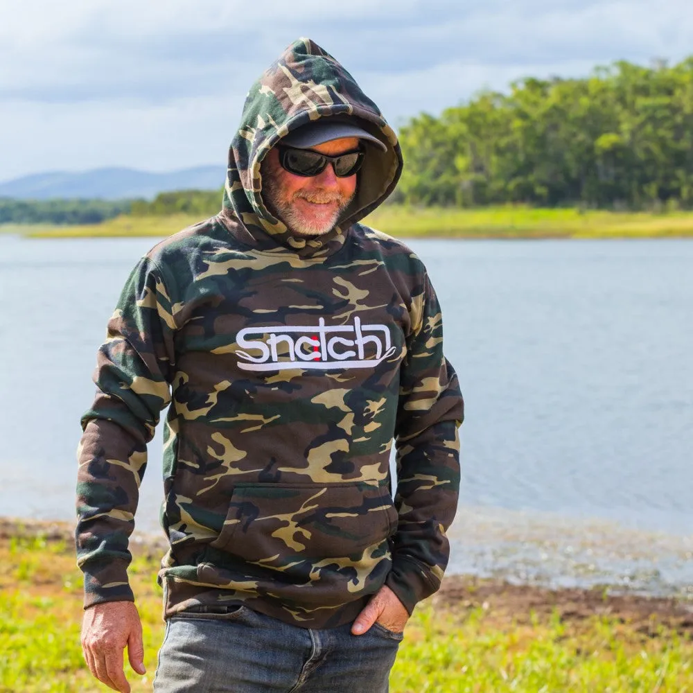 Hoodie Embroidered Snatch Logo Camo Green