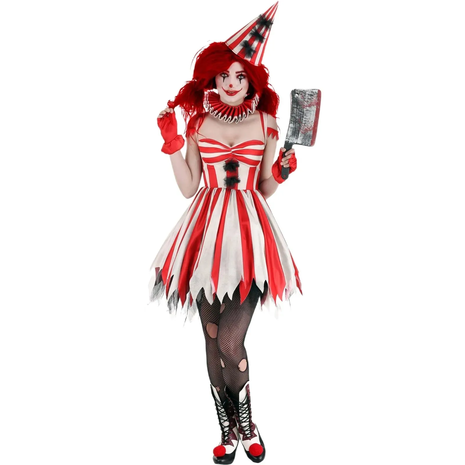 Horror Party Stylish Sawtooth Carnival Clown Circus Halloween Anime Cartoon Attire