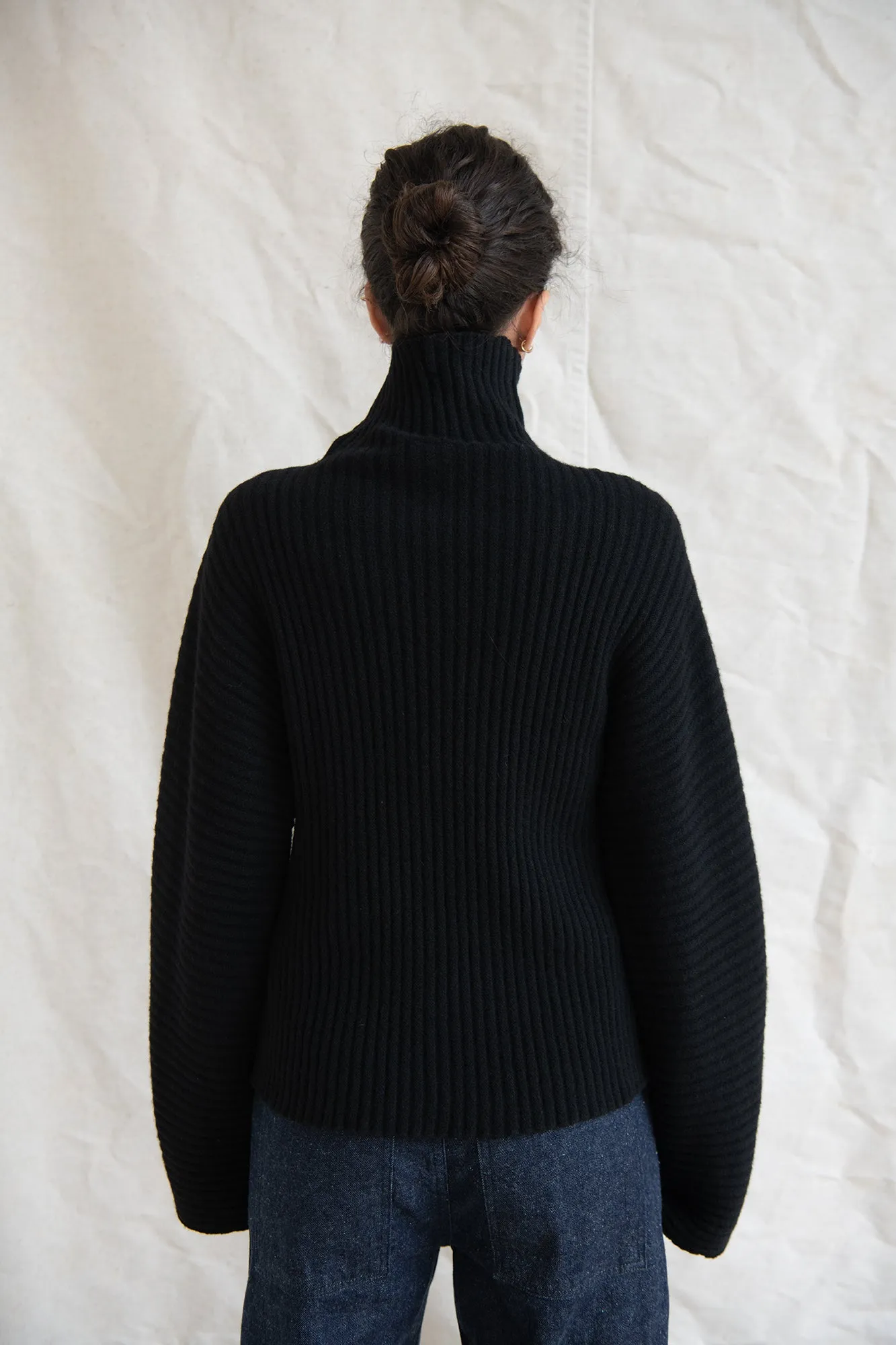 Kai Turtleneck - Recycled Cashmere - Black