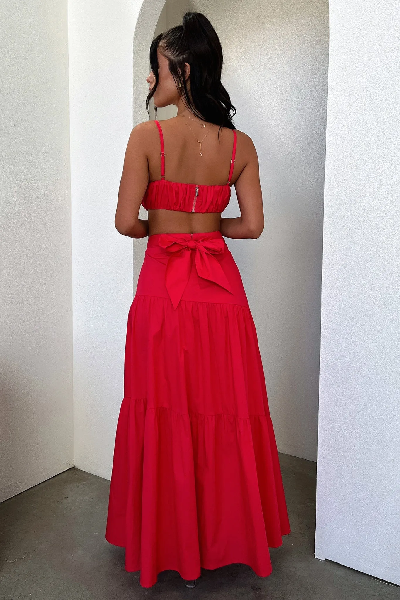 Lateisha Maxi Skirt - Red