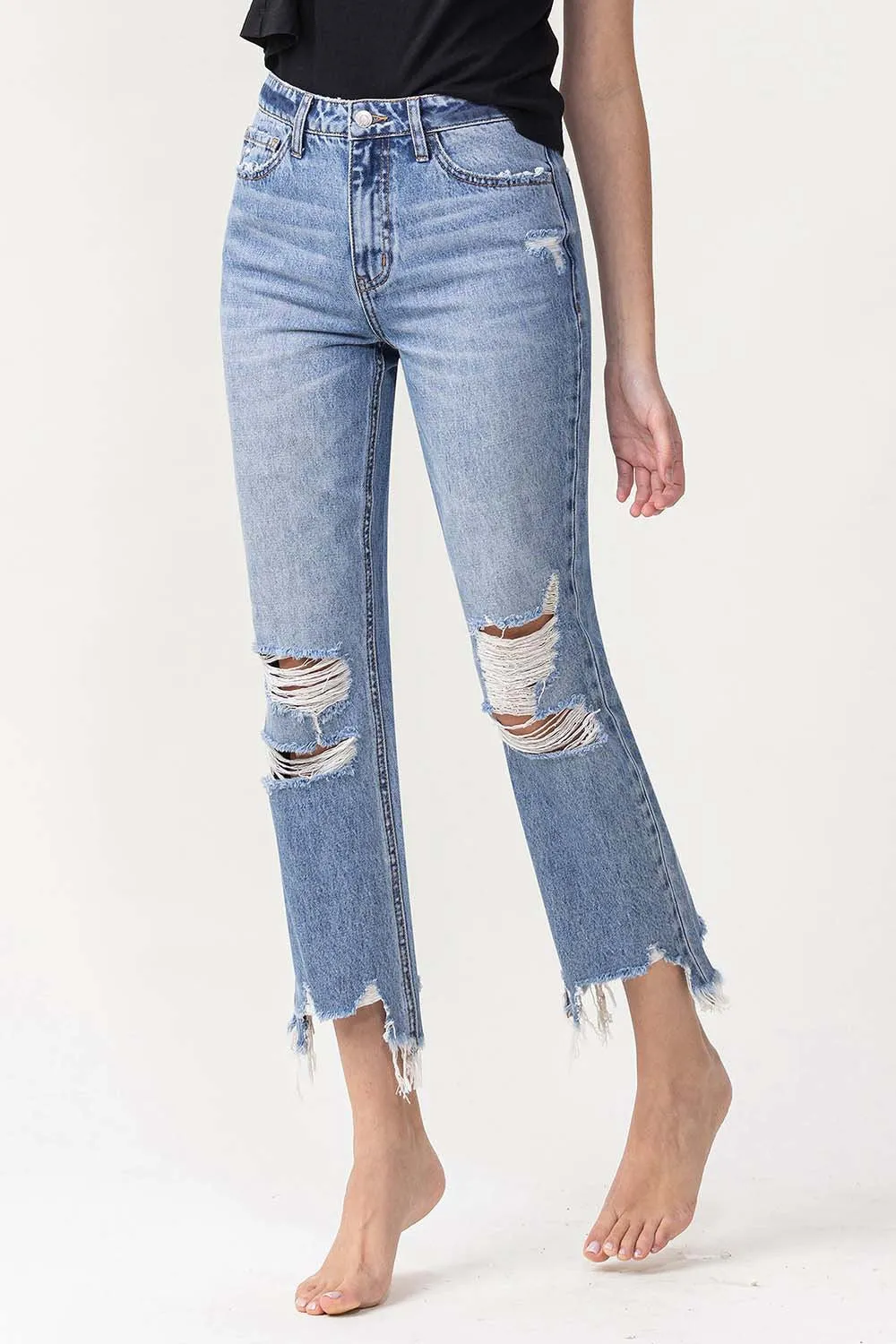 LOVERVET by Vervet High Rise Relaxed Straight Jeans