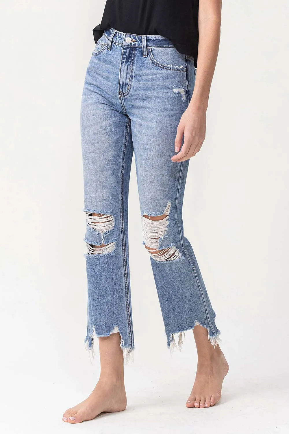 LOVERVET by Vervet High Rise Relaxed Straight Jeans