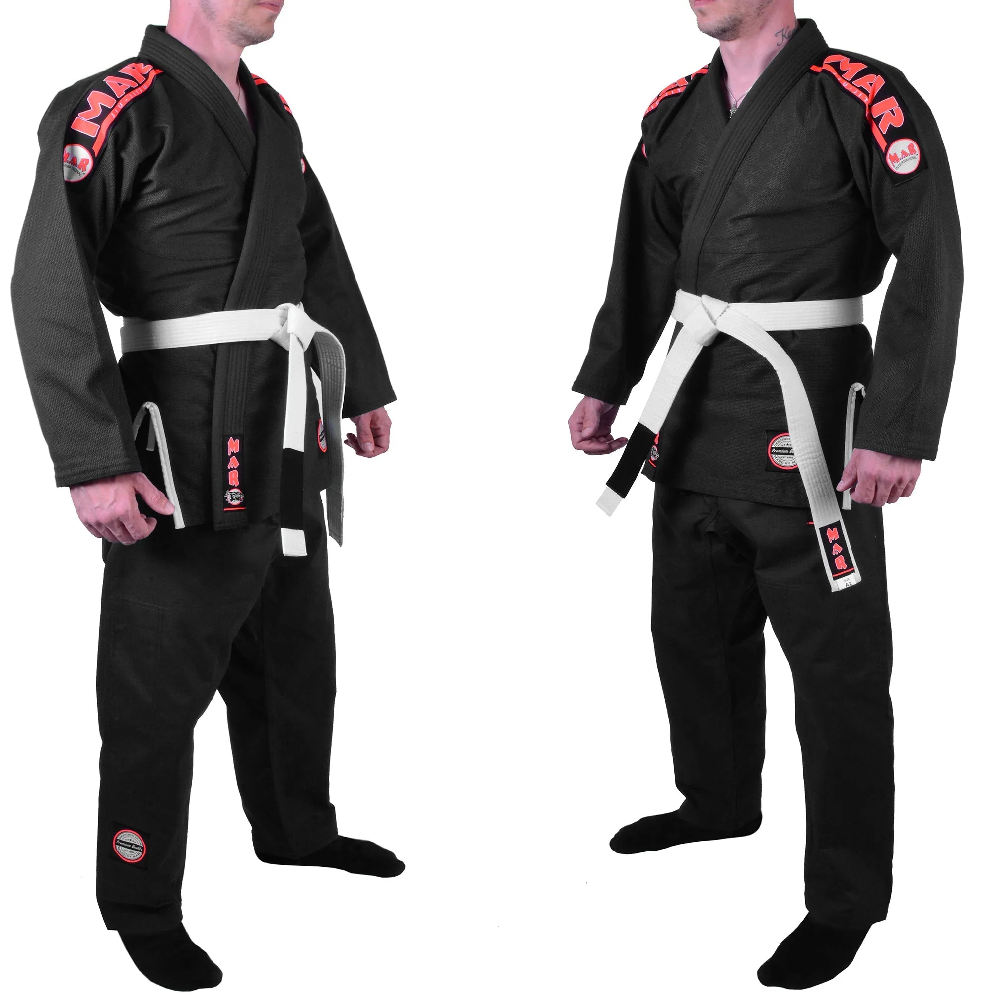 MAR-061B | Black Brazilian Jiu-Jitsu Uniform