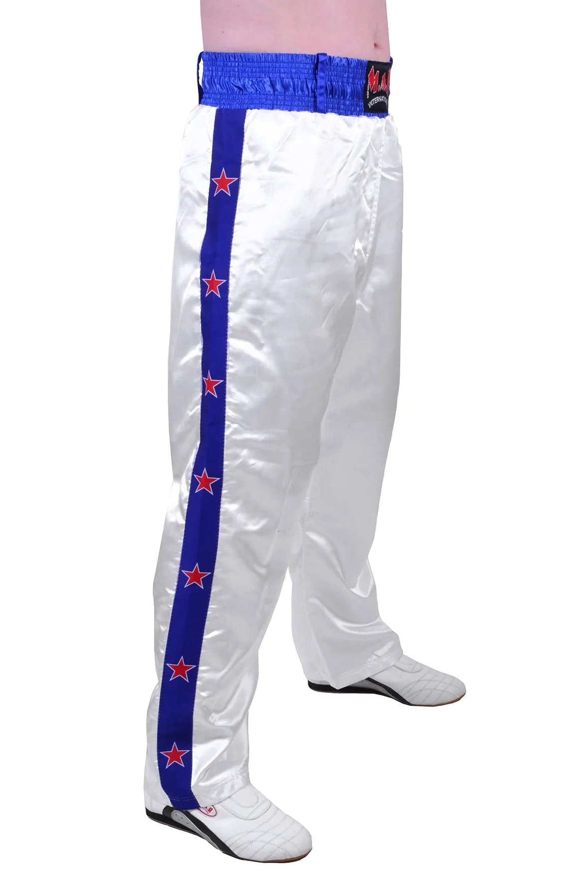 MAR-086D | White Stripe Freestyle Trouser w/ Stars