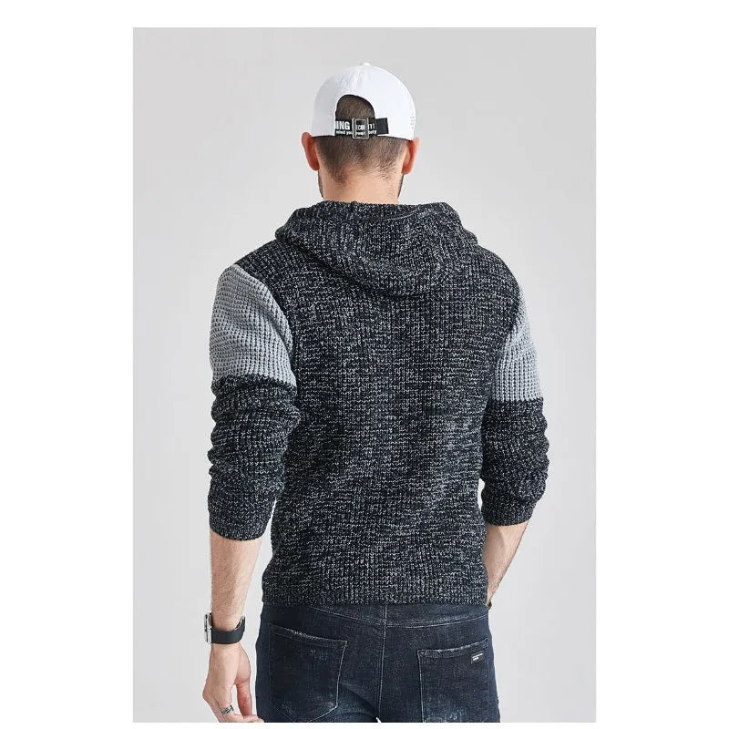 Men's Knitted Hoodie Sweater