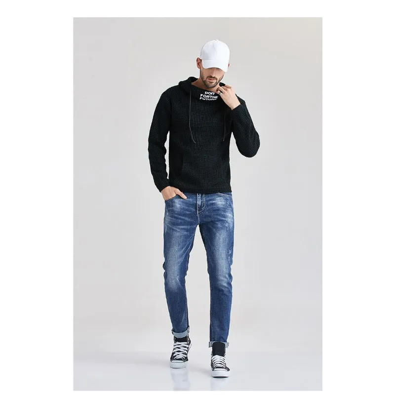 Men's Knitted Hoodie Sweater