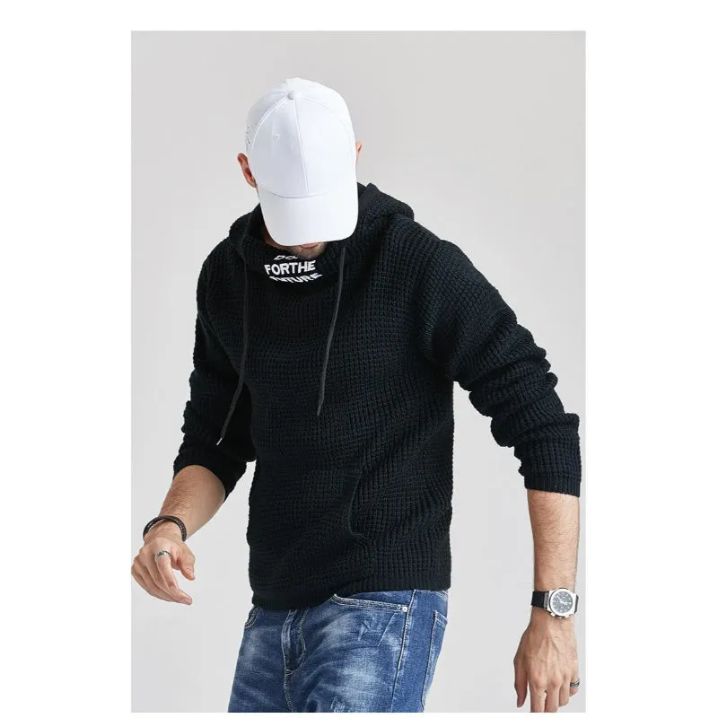 Men's Knitted Hoodie Sweater