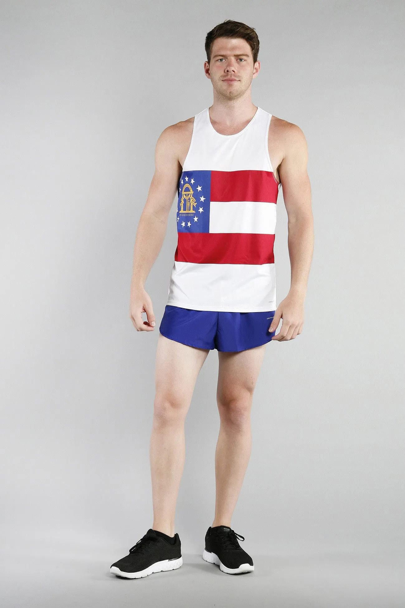 Men's Printed Singlet- Georgia