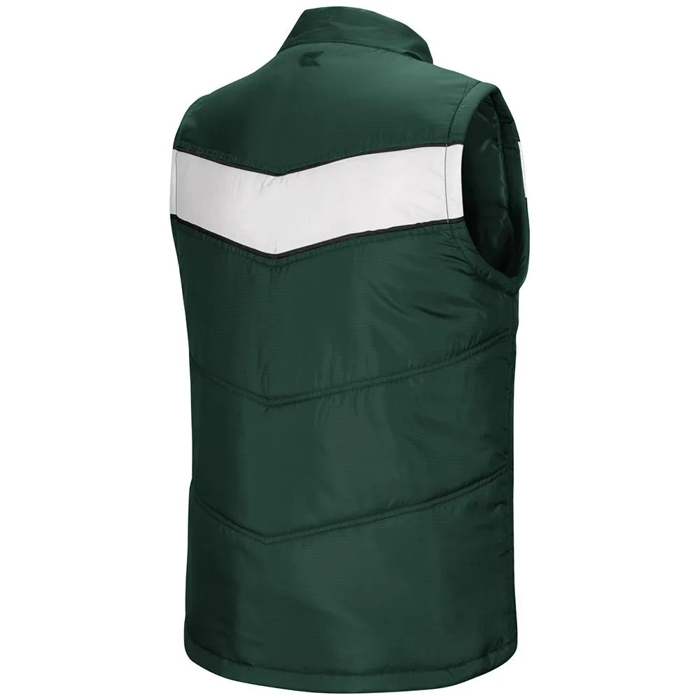 Michigan State Spartans Colosseum "Red Beaulieu" Full Zip Puffer Vest