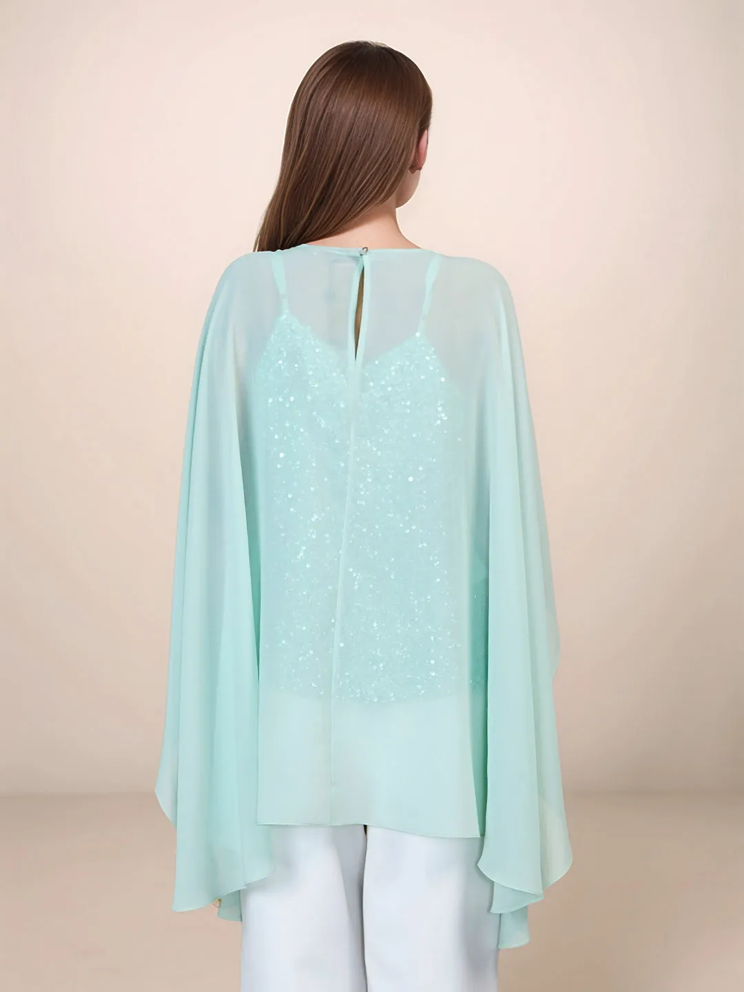 Mint Colored Solid Relaxed Fit Top