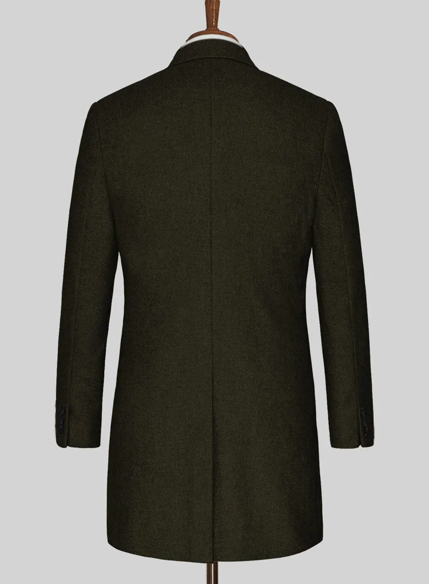 Naples Dark Green Tweed Overcoat