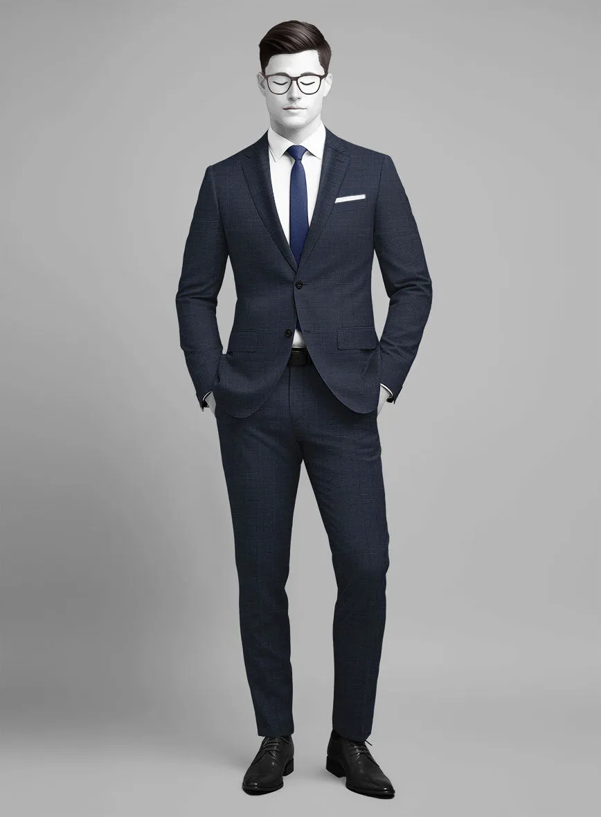 Napolean Ariel Nailhead Blue Wool Suit