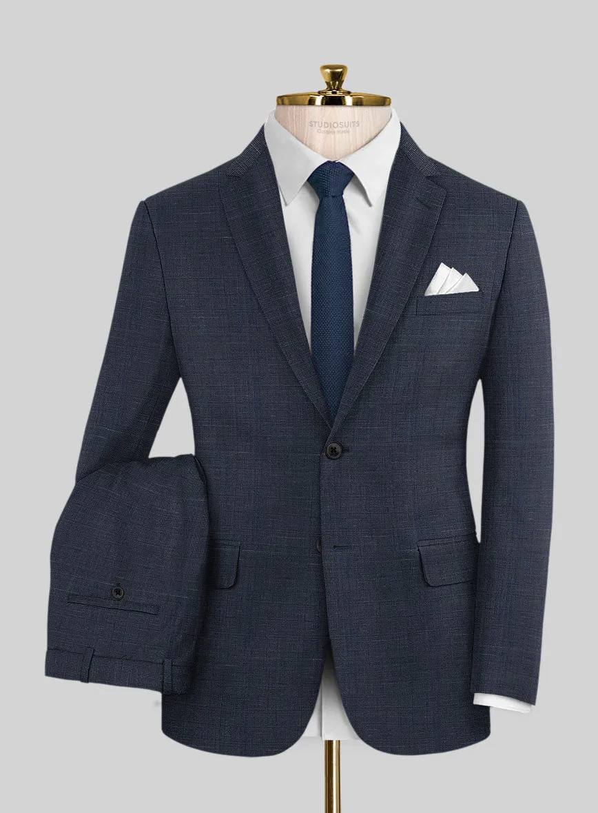 Napolean Ariel Nailhead Blue Wool Suit