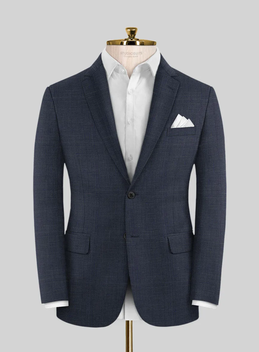 Napolean Ariel Nailhead Blue Wool Suit