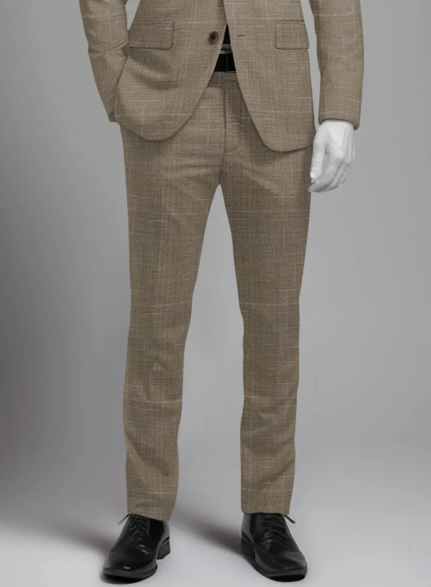 Napolean Ariel Nailhead Brown Wool Suit