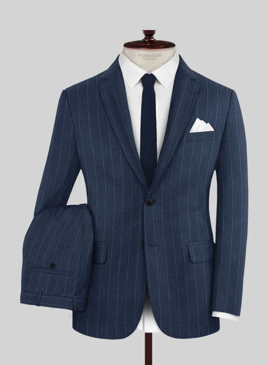 Napolean Artisan Band Blue Wool Suit