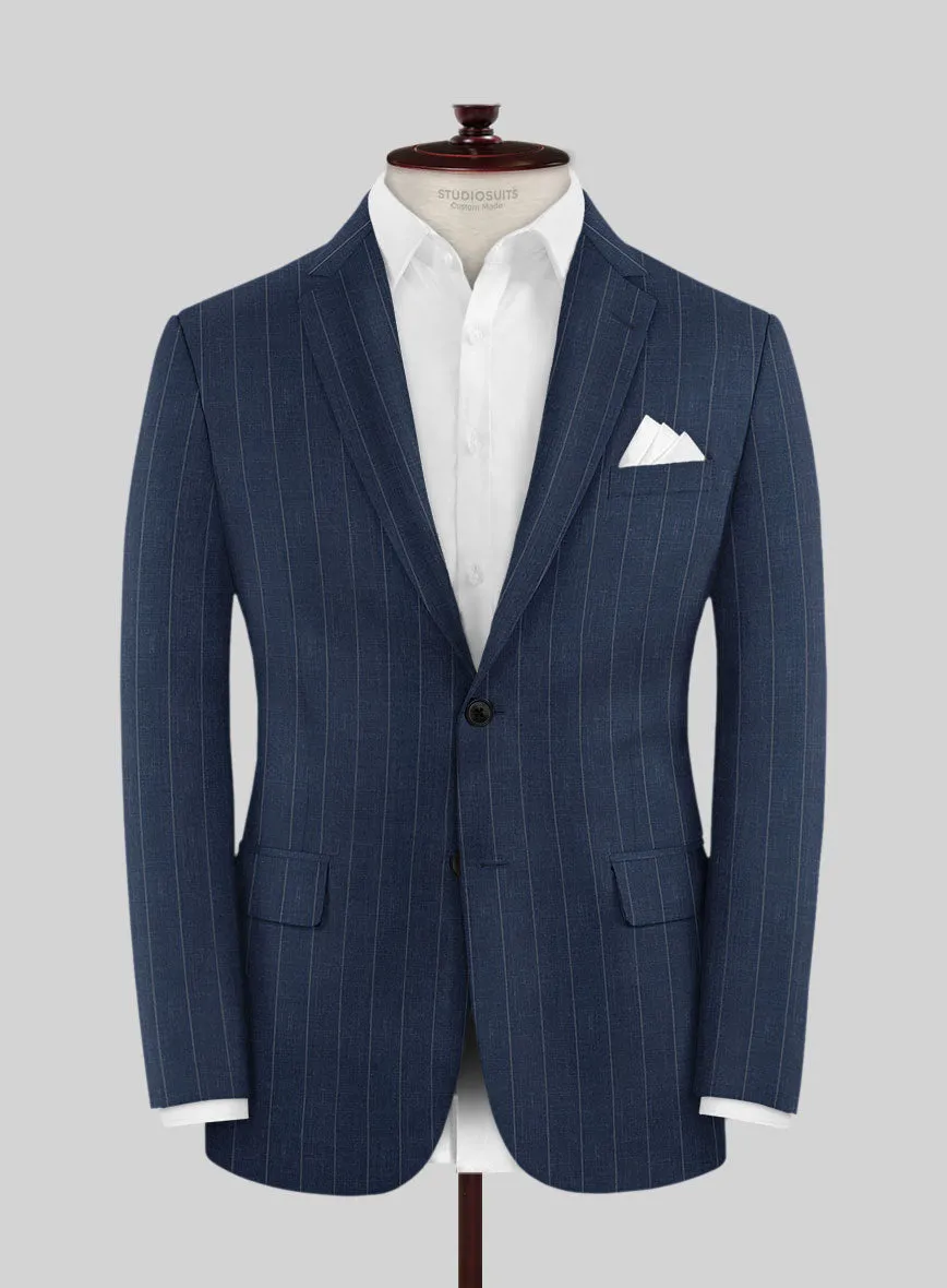 Napolean Artisan Band Blue Wool Suit