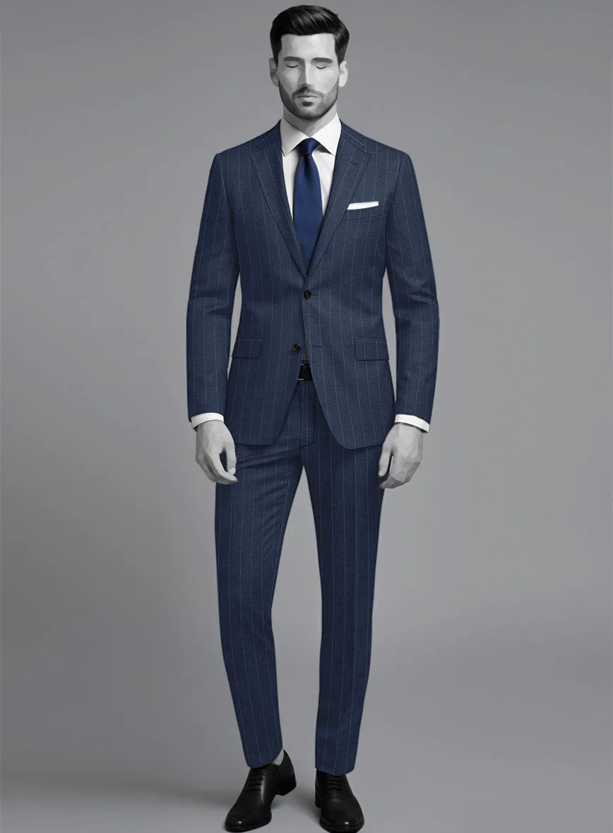 Napolean Artisan Band Blue Wool Suit