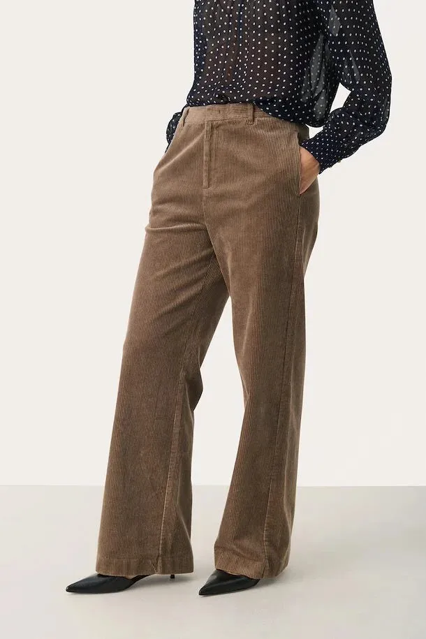 PART TWO CLARISSE TROUSERS WALNUT