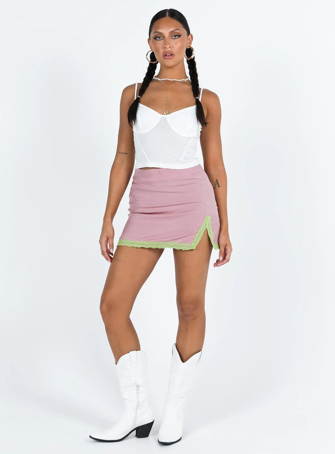 Peridot Mini Skirt Pink